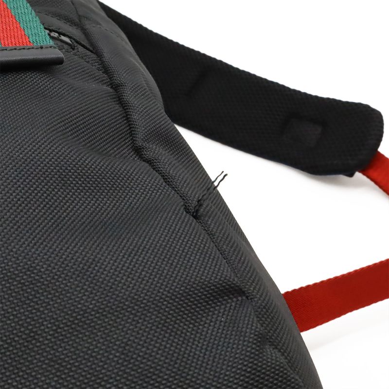 Gucci Techno Canvas Backpack Sac Cat Head Leather Mesh Black Navy Red Green