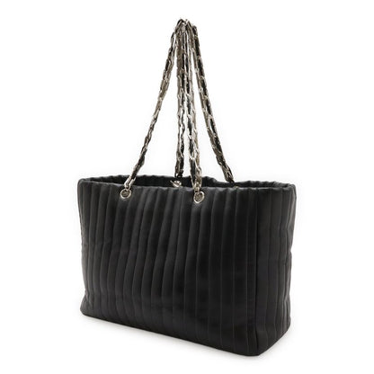 Chanel New Mademoiselle Tote Bag Shoulder Bag Chain Shoulder Leather Black