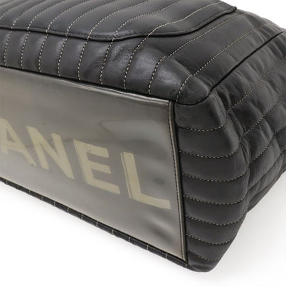 Chanel New Mademoiselle Tote Bag Shoulder Bag Chain Shoulder Leather Black