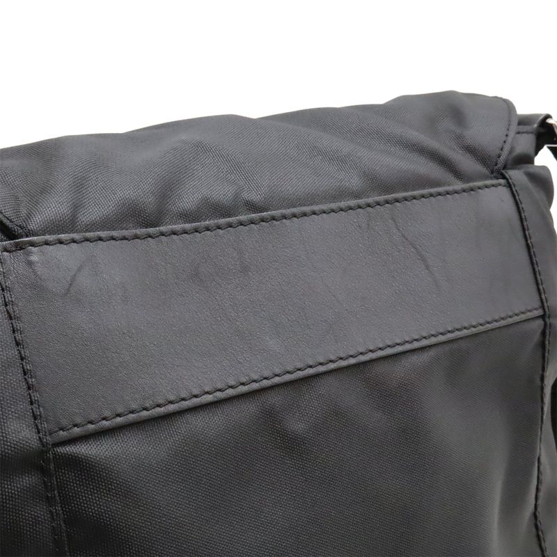 Chanel Sport Line Coco Mark Messenger Bag Shoulder Bag Crossbody Nylon Black