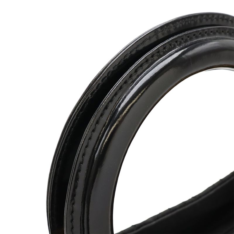 Christian DIOR Lady Dior Canage Handbag Tote Bag 2WAY Shoulder Nylon Black Gold