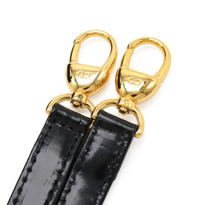 Christian DIOR Lady Dior Canage Handbag Tote Bag 2WAY Shoulder Nylon Black Gold