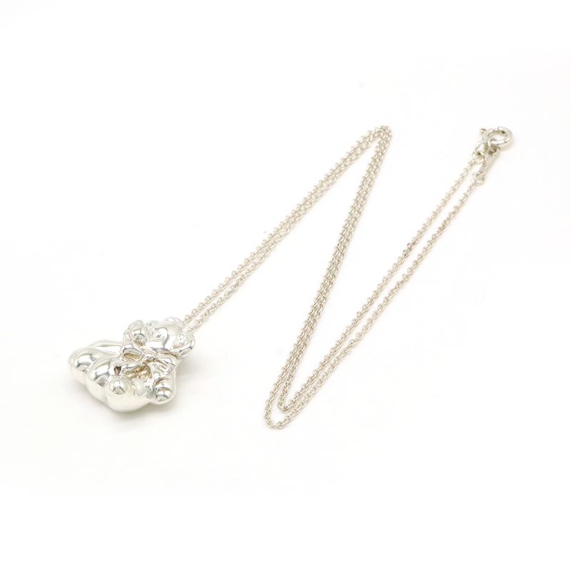 Tiffany & Co Elsa Peretti Teddy Bear Necklace Pendant Bear Motif In Sv925 Silver