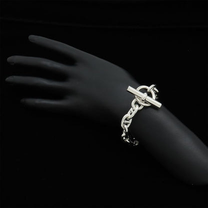 Hermes Chaine D'ancre Bracelet MM 12 Frames Ag925 Sv925 Silver