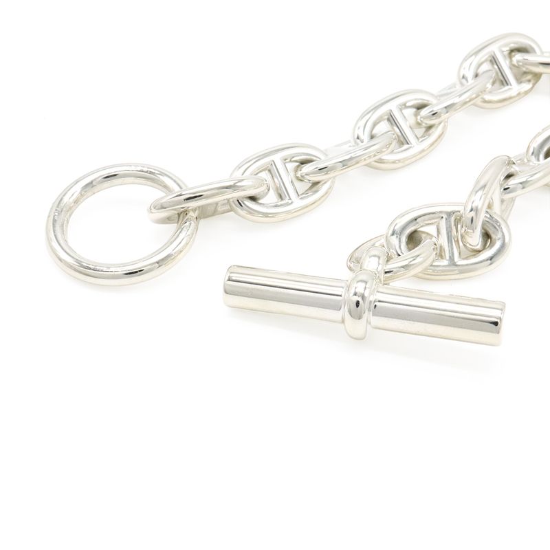 Hermes Chaine D'ancre Bracelet MM 12 Frames Ag925 Sv925 Silver