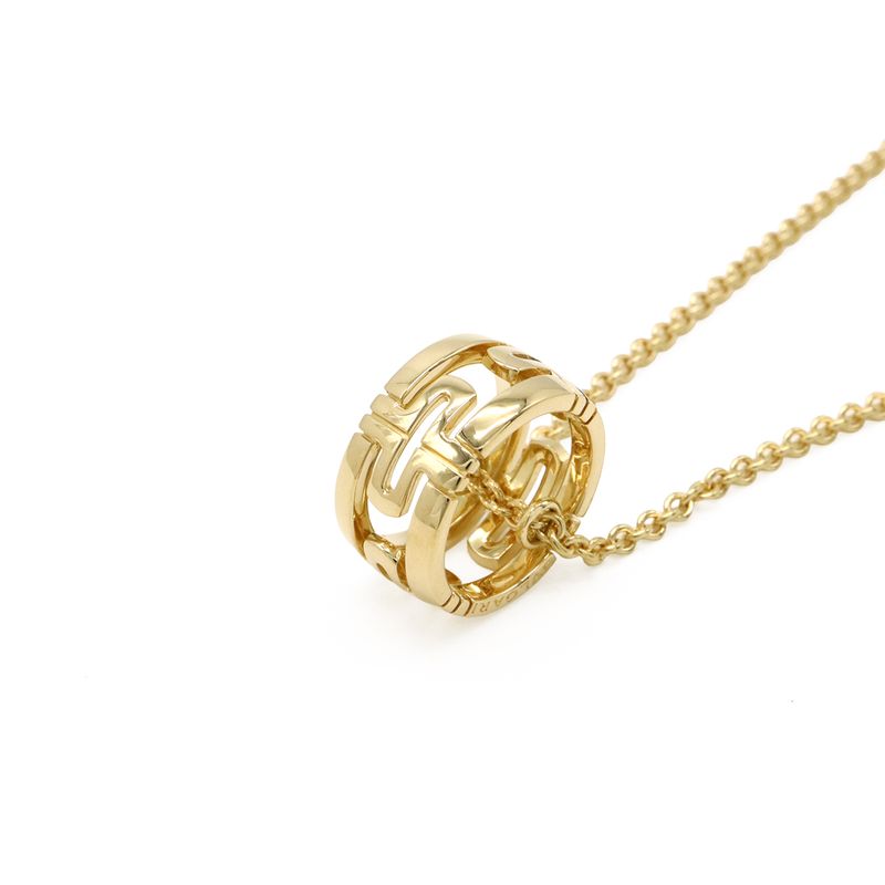 Bvlgari Bulgari Parentesi Necklace Pendant Open Work 18K Yellow Gold 750yg
