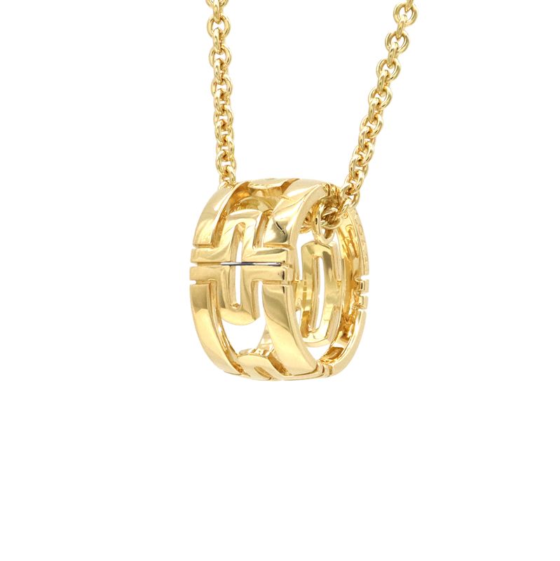 Bvlgari Bulgari Parentesi Necklace Pendant Open Work 18K Yellow Gold 750yg