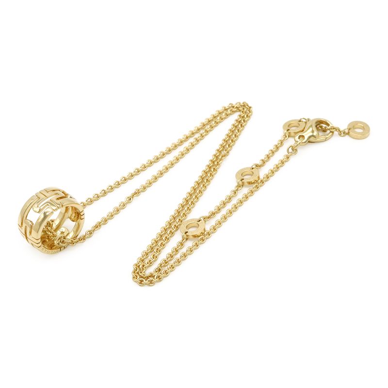 Bvlgari Bulgari Parentesi Necklace Pendant Open Work 18K Yellow Gold 750yg