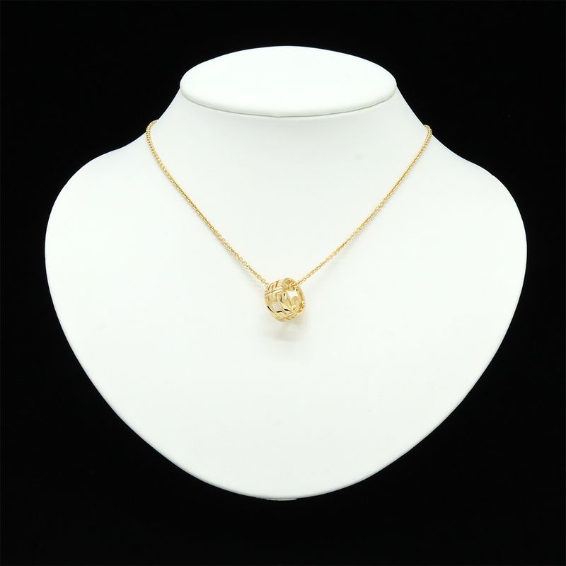 Bvlgari Bulgari Parentesi Necklace Pendant Open Work 18K Yellow Gold 750yg