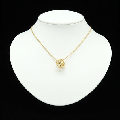 Bvlgari Bulgari Parentesi Necklace Pendant Open Work 18K Yellow Gold 750yg