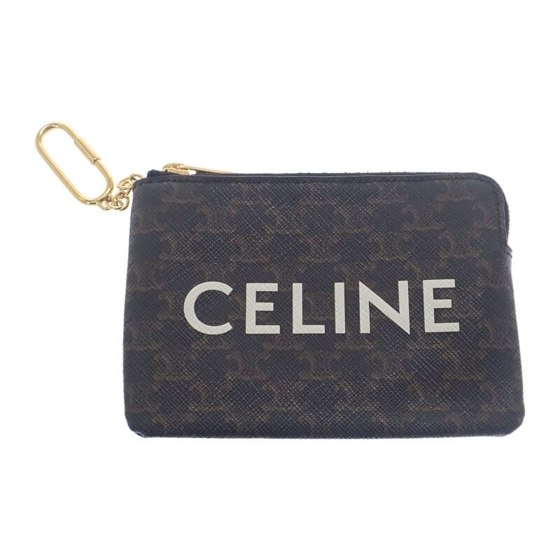 Celine Coin Purse 10c662ca2.38no Coin Case Polyurethane Brown Ladies [AB Rank
