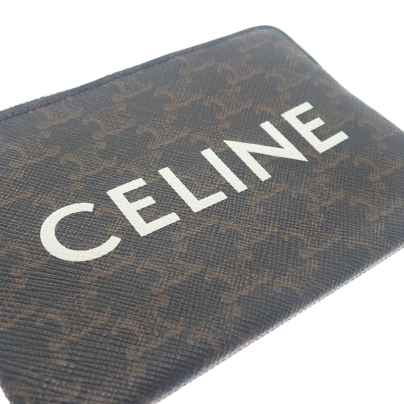 Celine Coin Purse 10c662ca2.38no Coin Case Polyurethane Brown Ladies [AB Rank