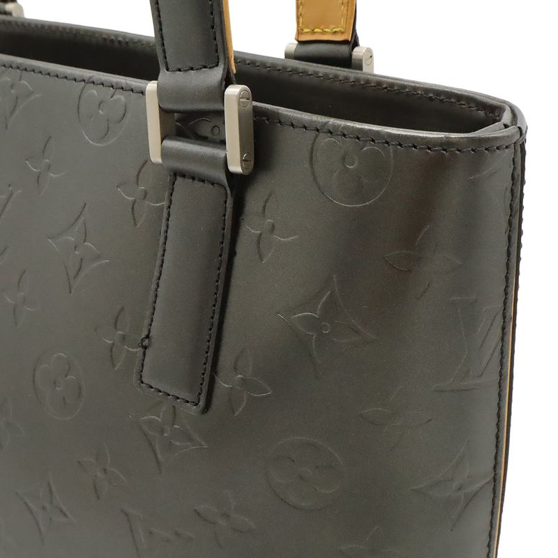 Louis Vuitton Monogram Matt Stockton Tote Bag Shoulder Bag Leather Noir Black