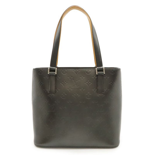 Louis Vuitton Monogram Matt Stockton Tote Bag Shoulder Bag Leather Noir Black