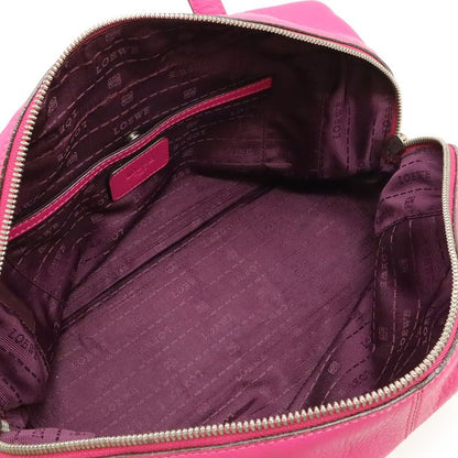 Loewe Heritage Mini Boston Bag Handbag Leather Fuchsia Pink Gold Hardware