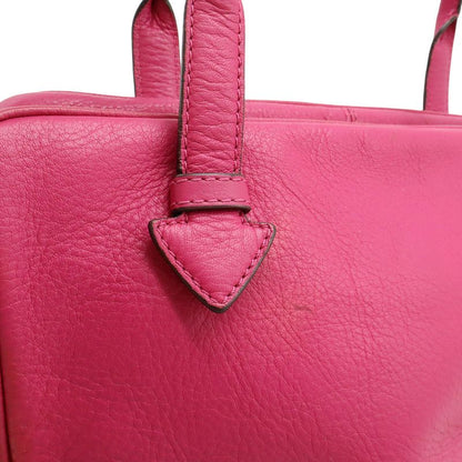 Loewe Heritage Mini Boston Bag Handbag Leather Fuchsia Pink Gold Hardware
