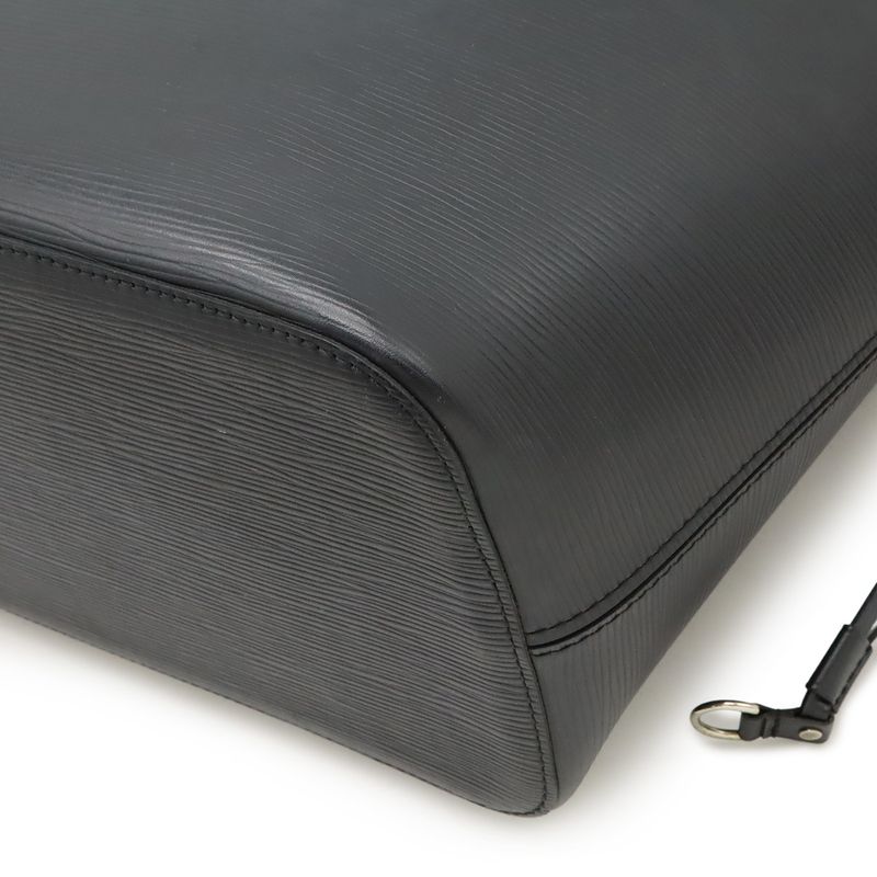 Louis Vuitton Epi Neverfull MM Tote Bag Shoulder Bag Leather Noir Black With