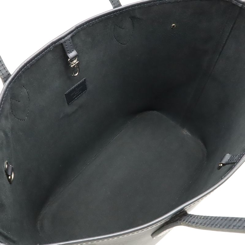 Louis Vuitton Epi Neverfull MM Tote Bag Shoulder Bag Leather Noir Black With