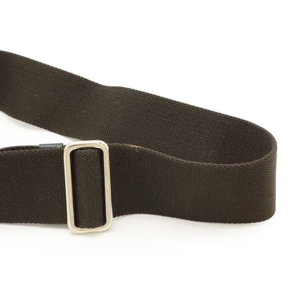 Prada Logo Jacquard Shoulder Bag Pochette Canvas Leather MORO Dark Brown NERO