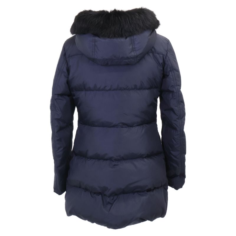 Prada  Official 29e117 R212 Triangle Plate Sheepskin Fur Hooded Down