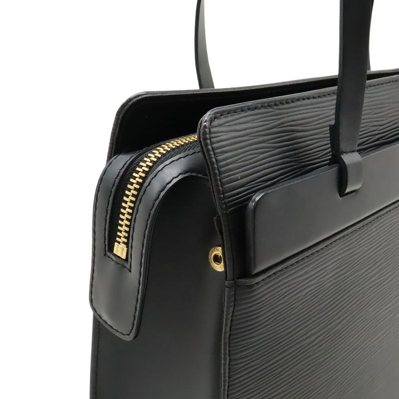 Louis Vuitton Epi Croisette PM Tote Bag Shoulder Bag Semi Shoulder Leather Noir