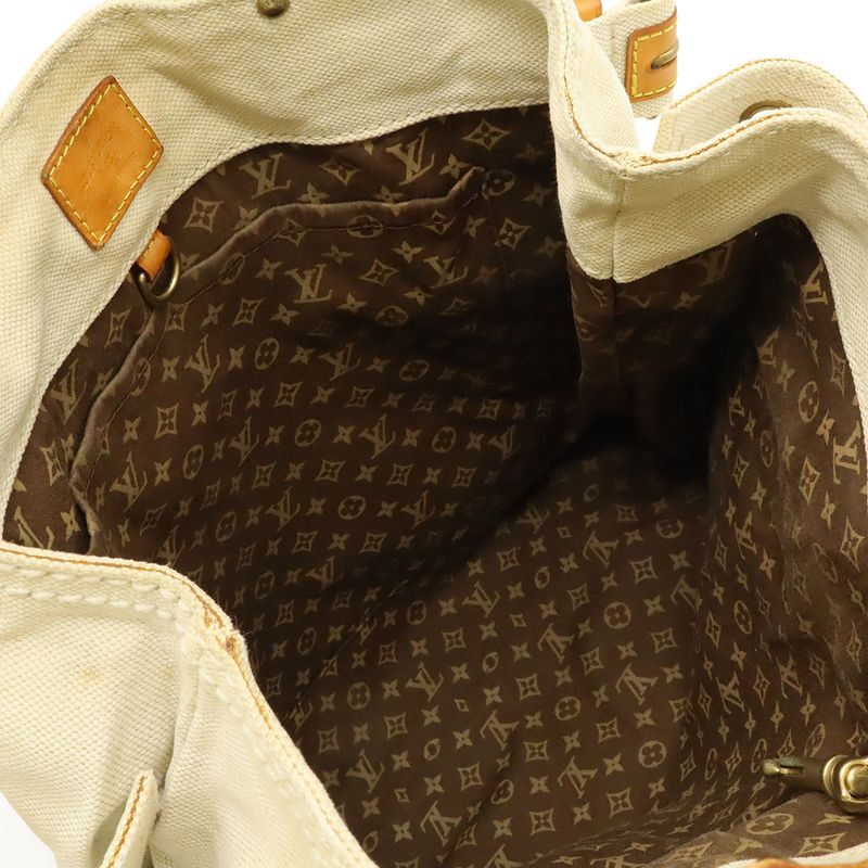 Louis Vuitton Cruise Line Globe Shopper MM Tote Bag Shoulder Bag Blue Natural