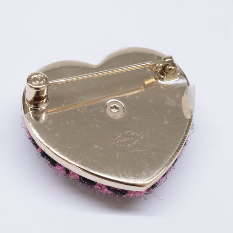 Chanel Unused B22K Tweed Coco Mark Heart