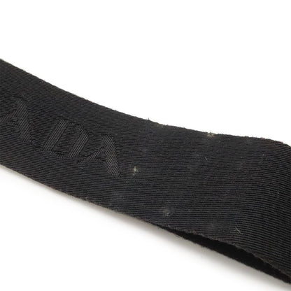 Prada Logo Jacquard Triangle Logo Shoulder Bag Messenger Bag Nylon Leather NERO