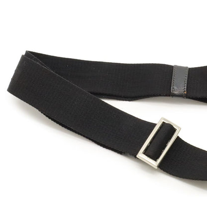 Prada Logo Jacquard Triangle Logo Shoulder Bag Messenger Bag Nylon Leather NERO