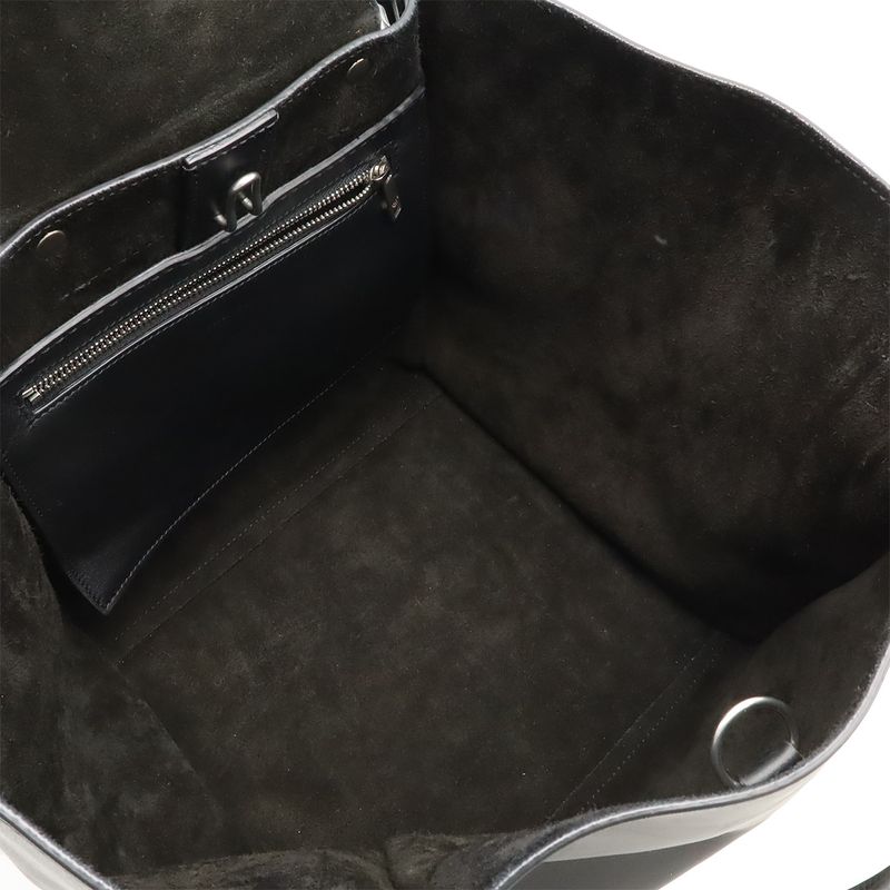 Celine Big Bag Small Handbag 2WAY Shoulder Bag Crossbody Leather Black Silver