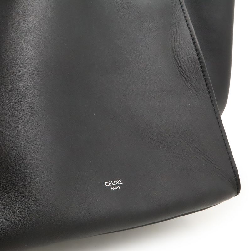 Celine Big Bag Small Handbag 2WAY Shoulder Bag Crossbody Leather Black Silver