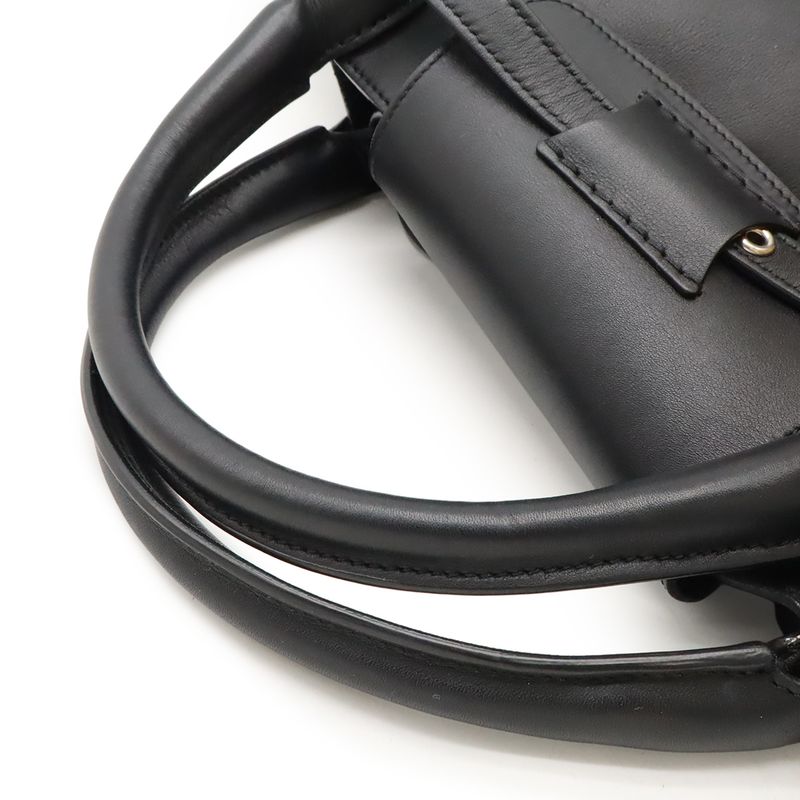 Celine Big Bag Small Handbag 2WAY Shoulder Bag Crossbody Leather Black Silver