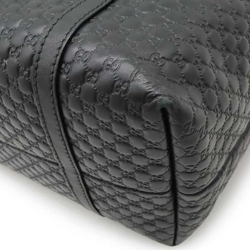Gucci Micro Guccissima Tote Bag Shoulder Bag Semi Shoulder Leather Black Outlet