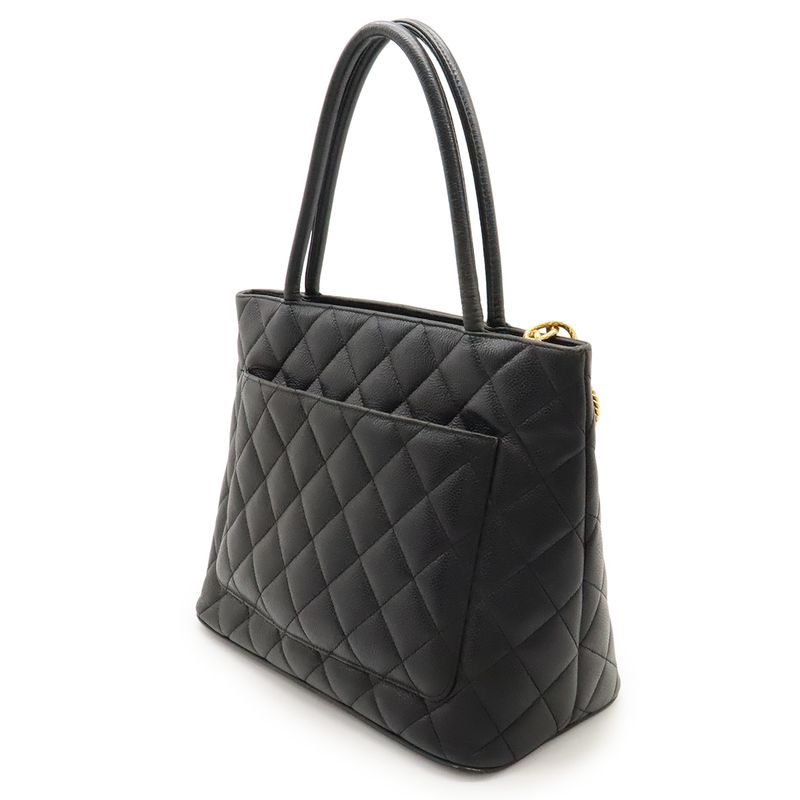 Chanel Matelasse Coco Mark Revival Tote Bag Shoulder Bag Caviar Skin Leather