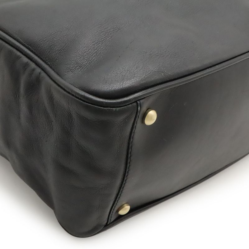 Chanel Camellia Logo Tote Shoulder Bag Shoulder Tote Shoulder Leather Black