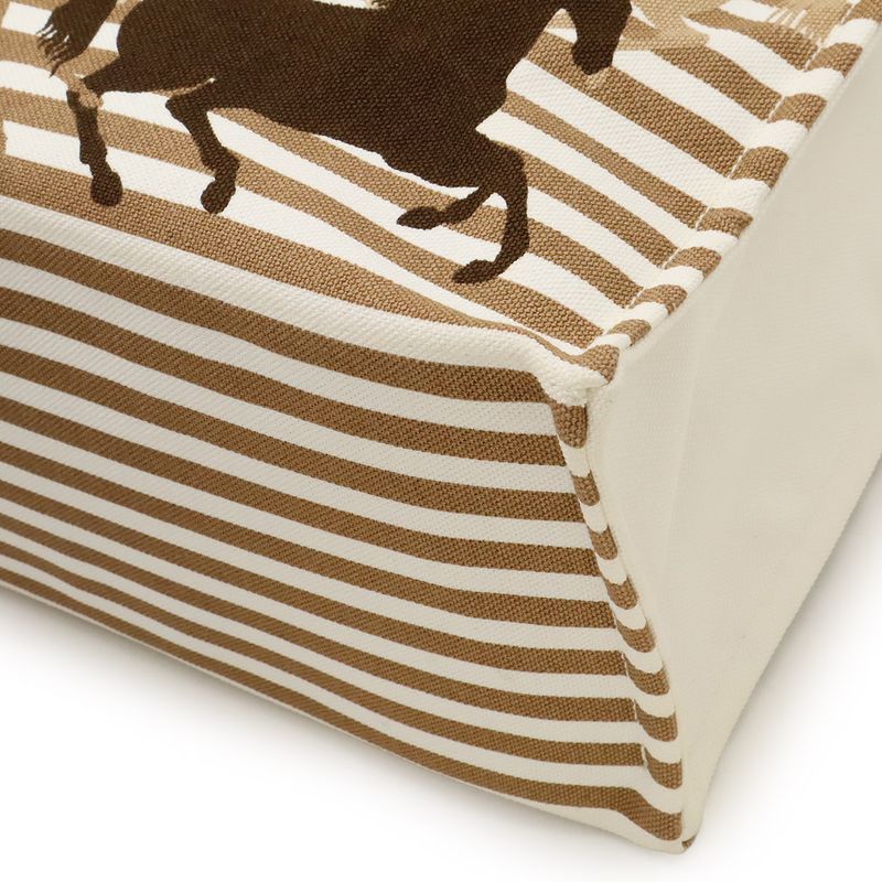 Hermes Cheveaune Camouflage Tote Bag Shoulder Bag Beach Bag Canvas Ecru White