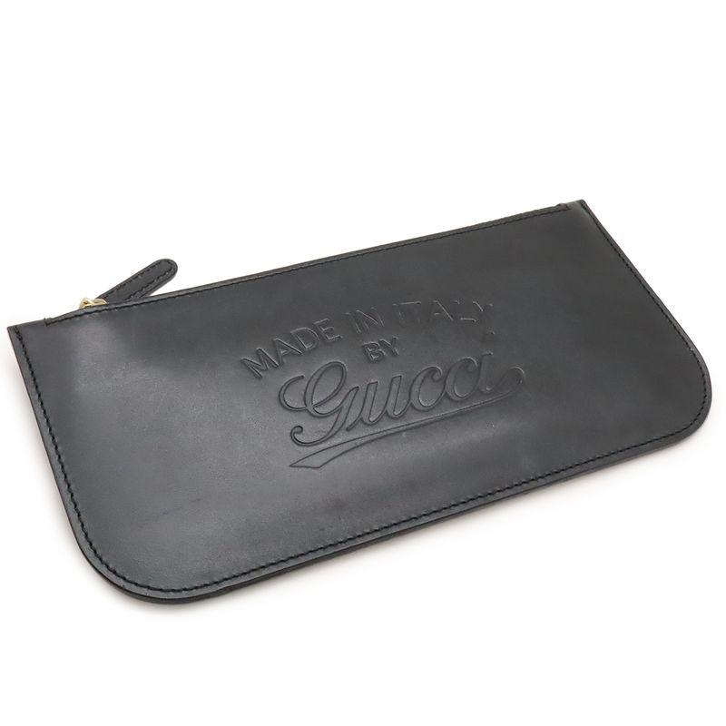 Gucci Micro Guccissima Tote Mini Tote Handbag Leather Black With Gold Hardware