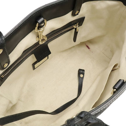 Gucci Micro Guccissima Tote Mini Tote Handbag Leather Black With Gold Hardware