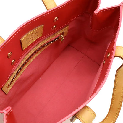 Louis Vuitton Monogram Vernis Reed PM Handbag Tote Bag Enamel Calf Raspberry