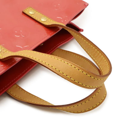 Louis Vuitton Monogram Vernis Reed PM Handbag Tote Bag Enamel Calf Raspberry