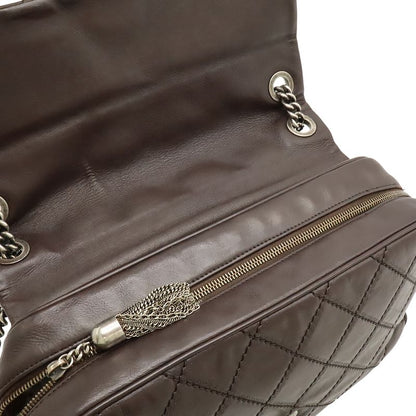 Chanel Wild Stitch Matelasse Coco Mark Chain Bag Shoulder Bag Leather Dark