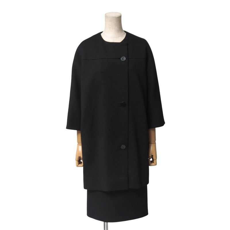 Balenciaga Skirt Suit Size 36 Collarless Long Jacket Cubic Sleeves Knee