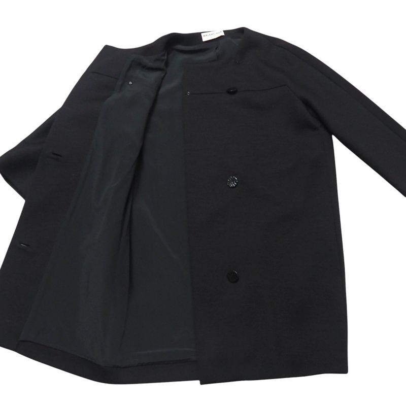 Balenciaga Skirt Suit Size 36 Collarless Long Jacket Cubic Sleeves Knee