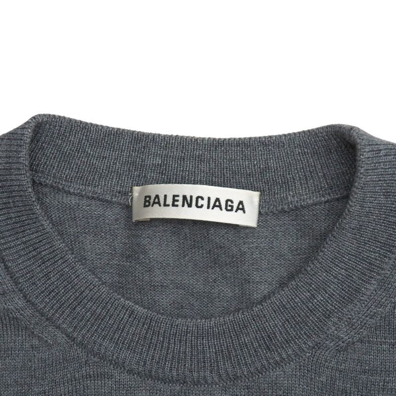 Balenciaga Knit Size 38 BB MODE Logo Embroidery Crewneck Sweater Made In