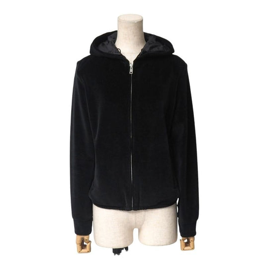 Prada Hoodie Size S Velvet Velour Zip Up Hooded 20251117 Ra6676
