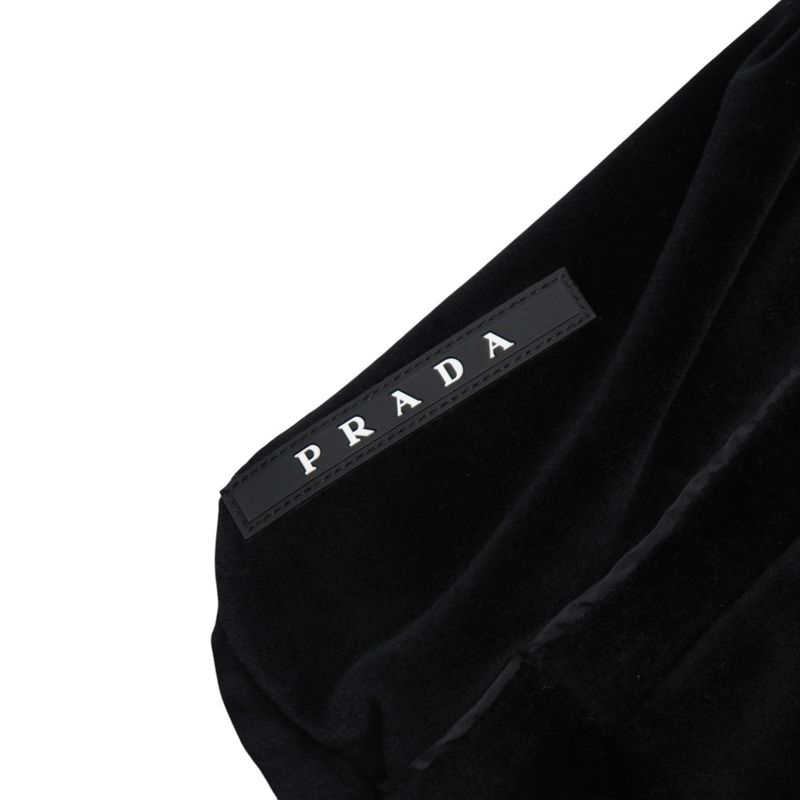Prada Hoodie Size S Velvet Velour Zip Up Hooded 20251117 Ra6676