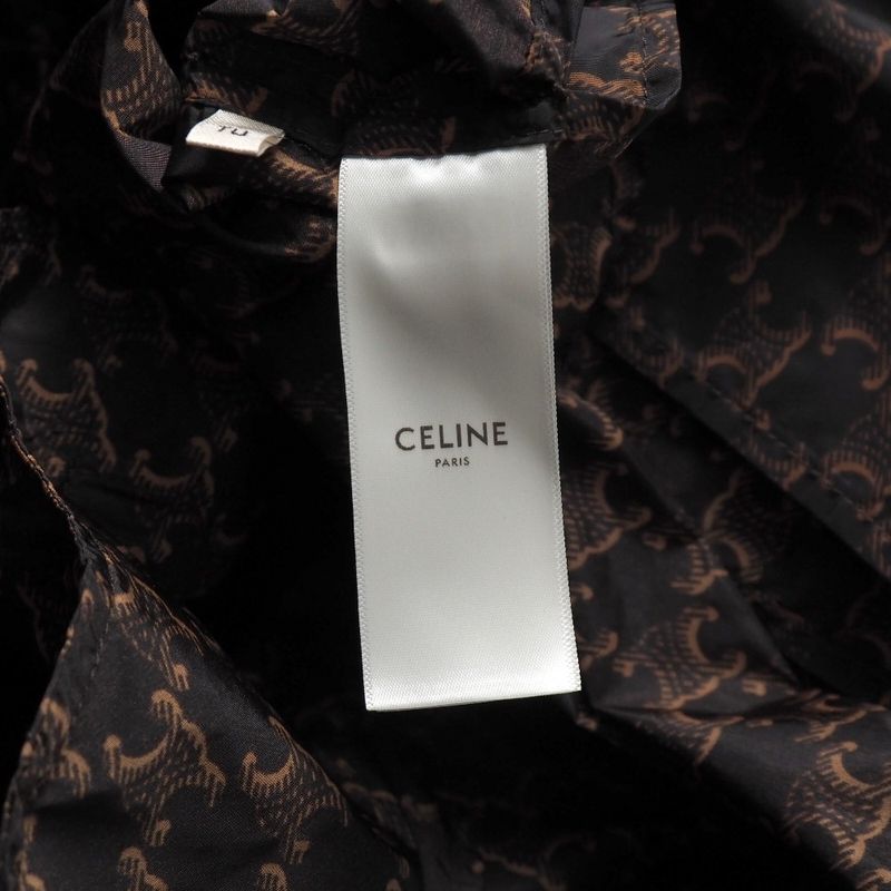 Celine Poncho Size TU Edit Period Triomphe All Over Pattern Hooded