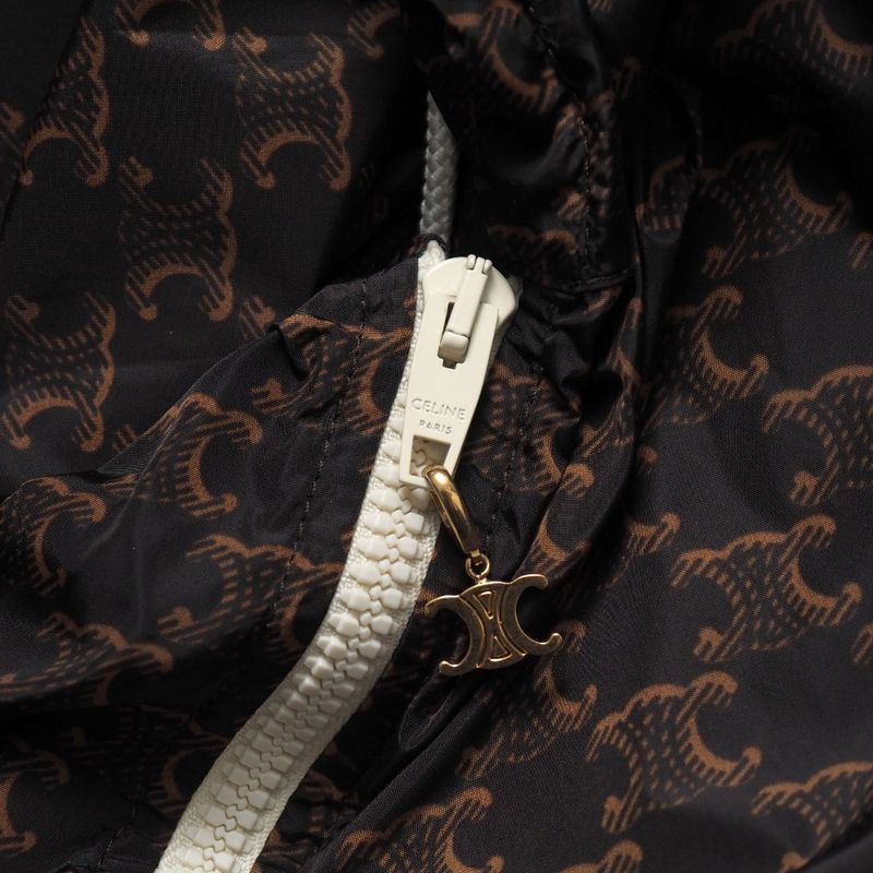 Celine Poncho Size TU Edit Period Triomphe All Over Pattern Hooded