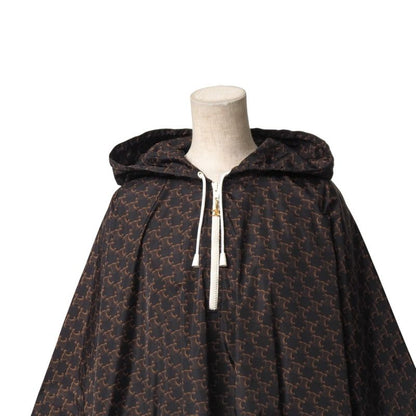 Celine Poncho Size TU Edit Period Triomphe All Over Pattern Hooded