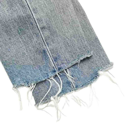 Saint Laurent Paris D19 W Sl-mw 19AW Bandana Patch Cut Off Denim Pants 26